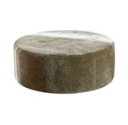 Bronx71 Poef Chloe rond chenille groen ø100 cm
