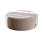 Poef Chloe rond chenille taupe ø100 cm
