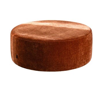 Bronx71 Poef Chloe rond chenille terracotta ø100 cm