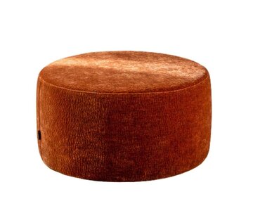 Bronx71 Poef Chloe rond chenille terracotta ø70 cm
