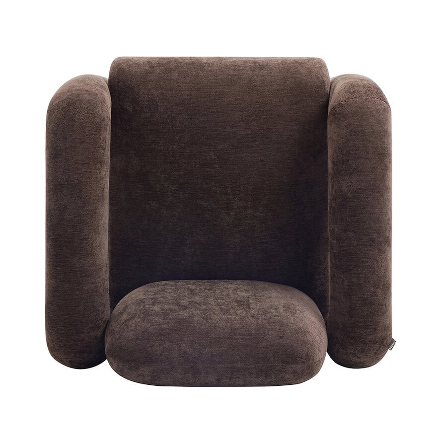 Fauteuil Tess velvet bruin