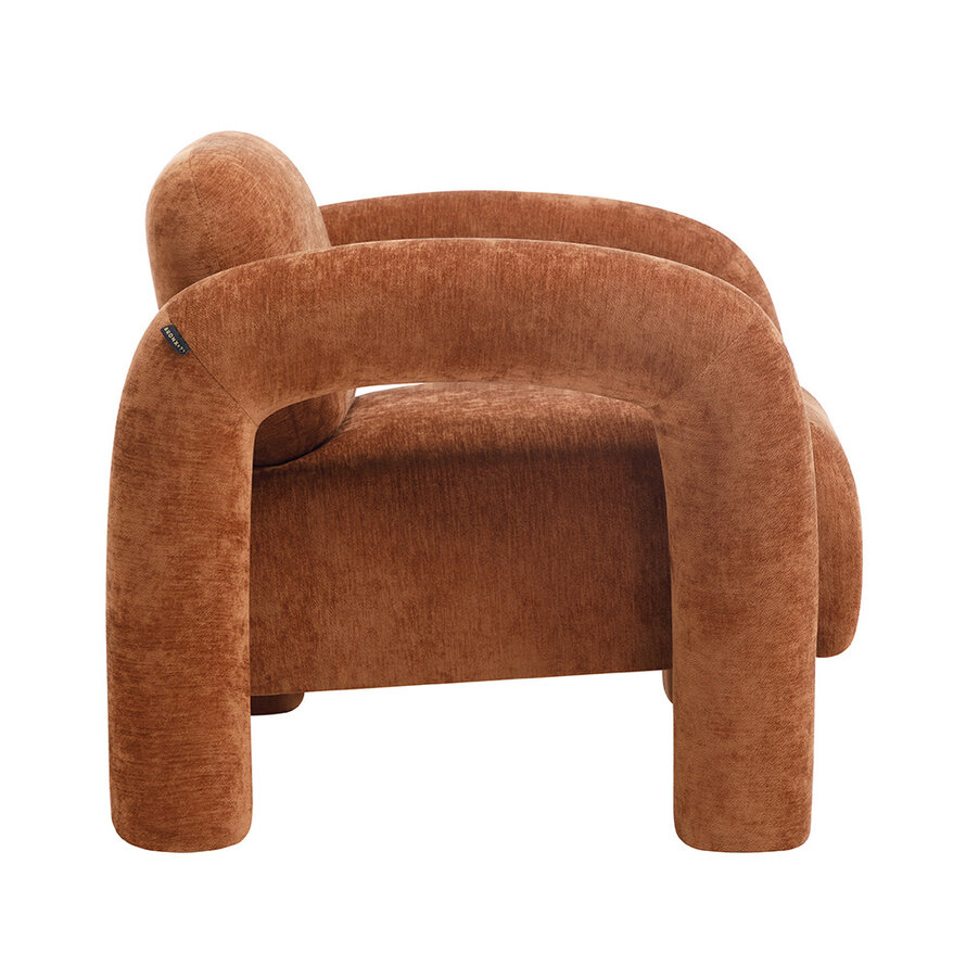 Fauteuil Tess velvet oker