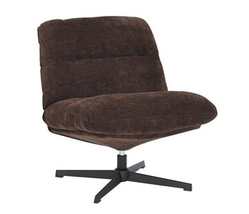 Bronx71 Fauteuil Sara draaibaar velvet bruin