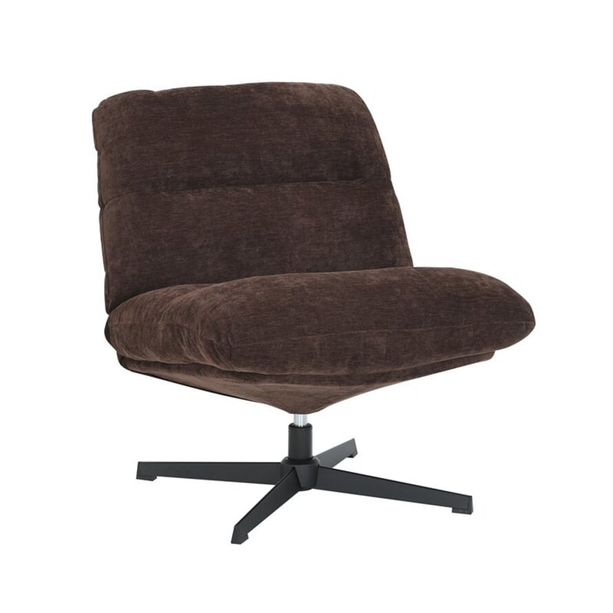 Fauteuil Sara draaibaar velvet bruin