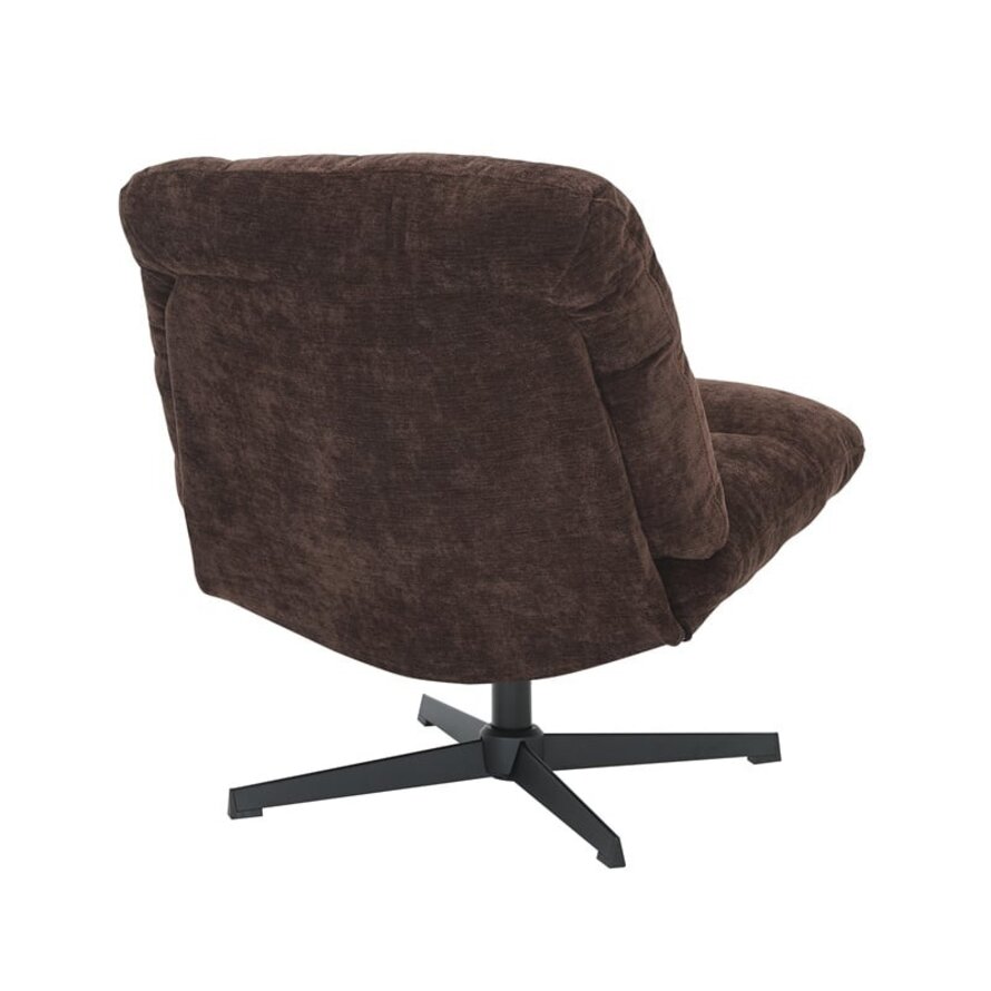Fauteuil Sara draaibaar velvet bruin