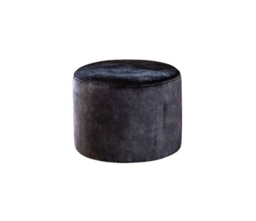Bronx71 Poef/hocker Beau antraciet velvet