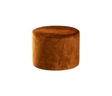 Bronx71 Poef/hocker Beau okergeel velvet