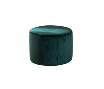 Bronx71 Poef/hocker Anna donkergroen velvet