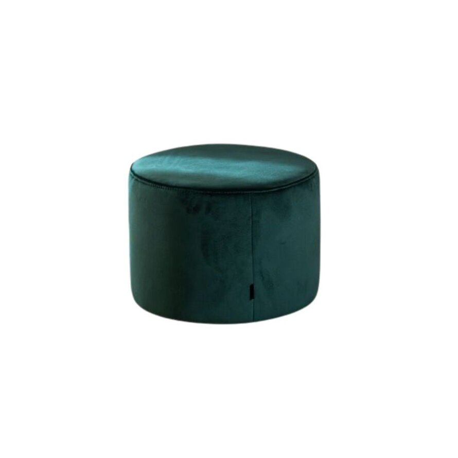 Poef/hocker Anna donkergroen velvet