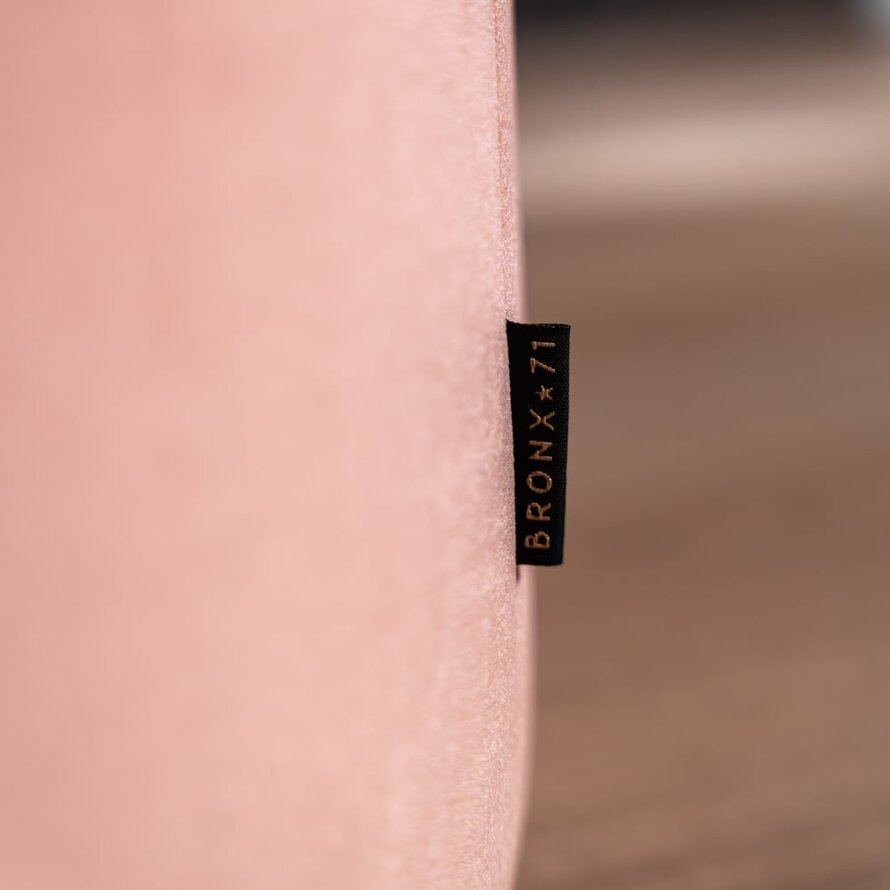 Poef/hocker Anna roze velvet