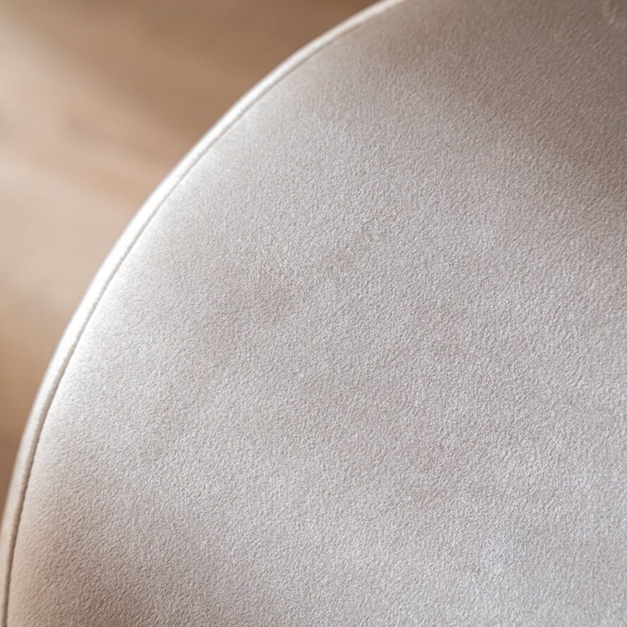 Poef/hocker Anna beige velvet