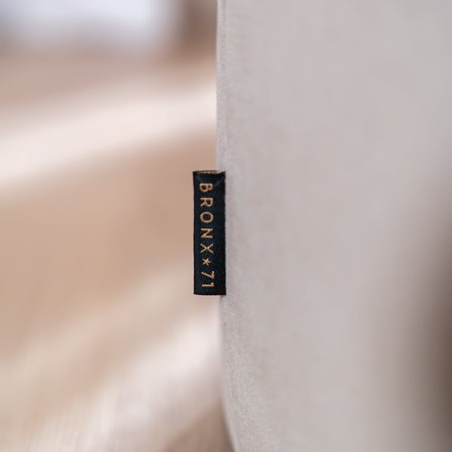 Poef/hocker Anna beige velvet