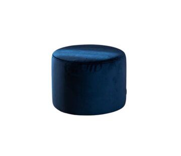 Bronx71 Poef/hocker Anna donkerblauw velvet