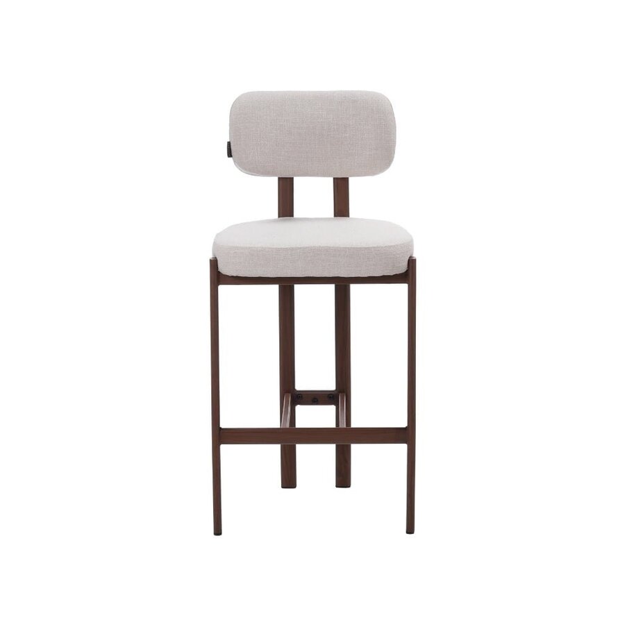 Barkruk Nori linnen off white 70 cm