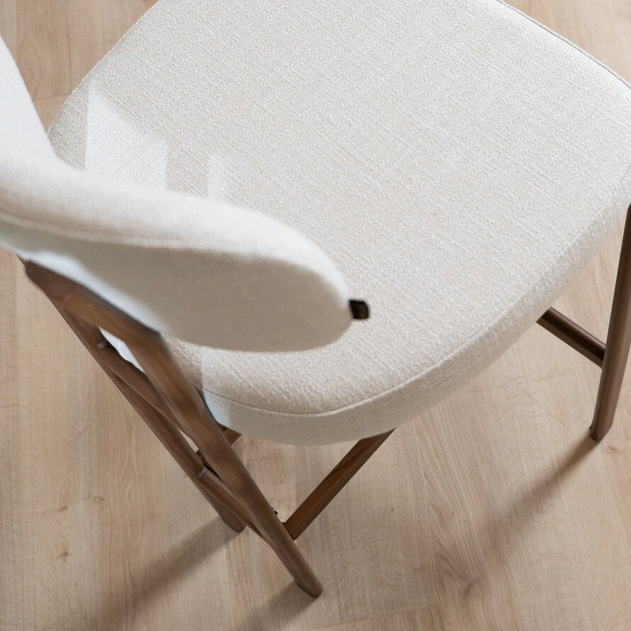 Barkruk Nori linnen off white 70 cm
