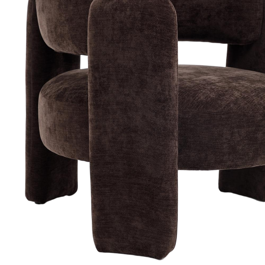 Fauteuil Jolie velvet bruin