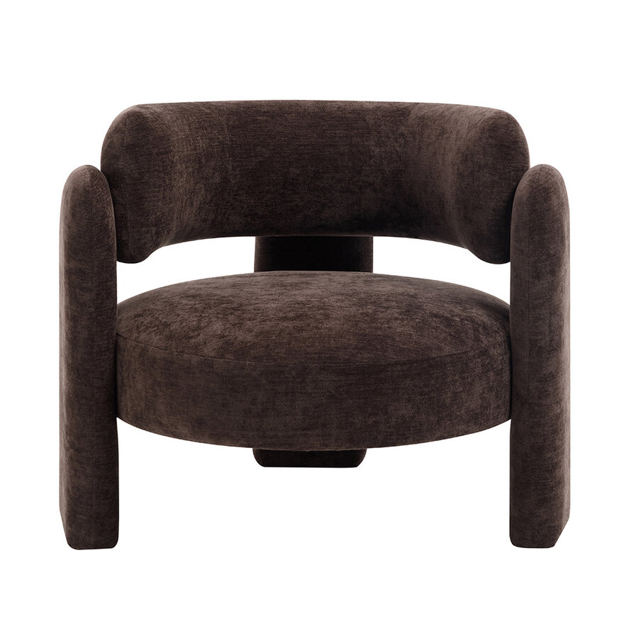 Fauteuil Jolie velvet bruin
