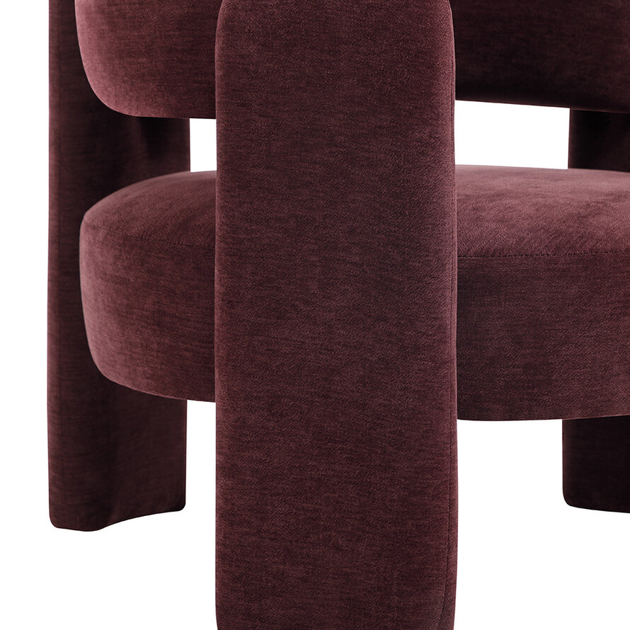 Fauteuil Jolie velvet paars