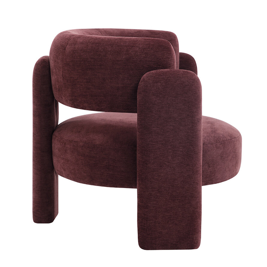 Fauteuil Jolie velvet paars