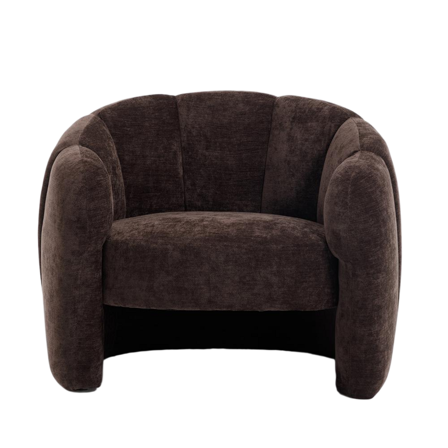 Fauteuil Lois velvet bruin