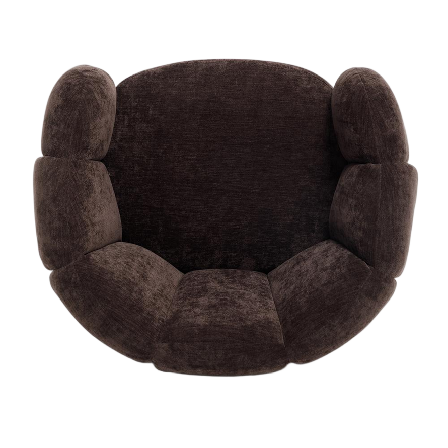 Fauteuil Lois velvet bruin