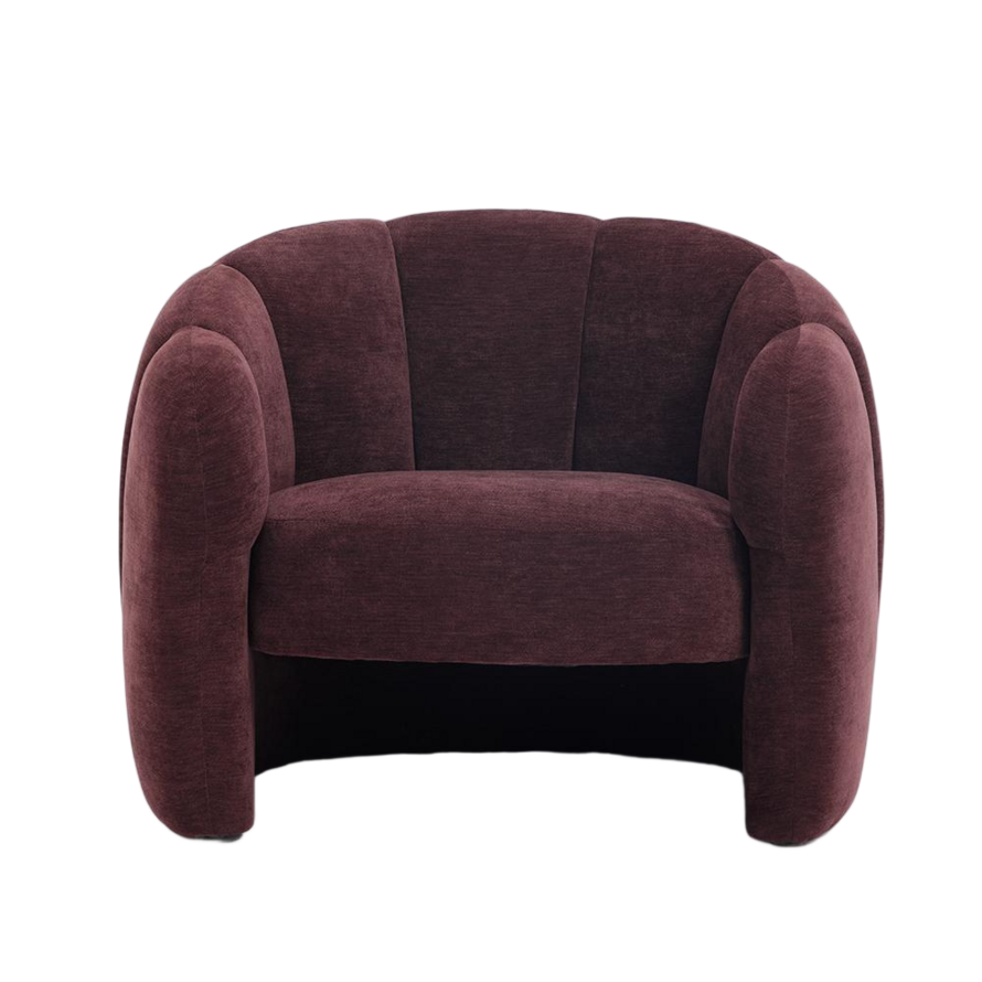 Fauteuil Lois velvet paars