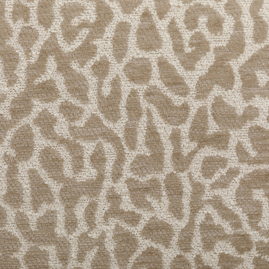 Poef Fenna taupe leopard