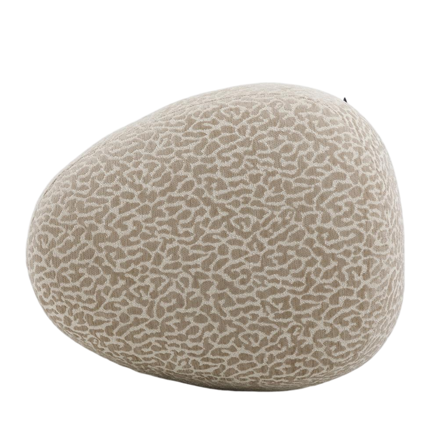 Poef Fenna taupe leopard