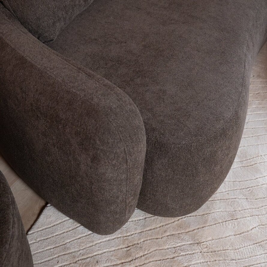 Hoekbank Vienna chenille bruin rechts