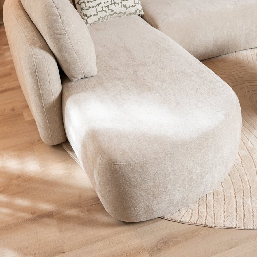 Hoekbank Vienna chenille beige links