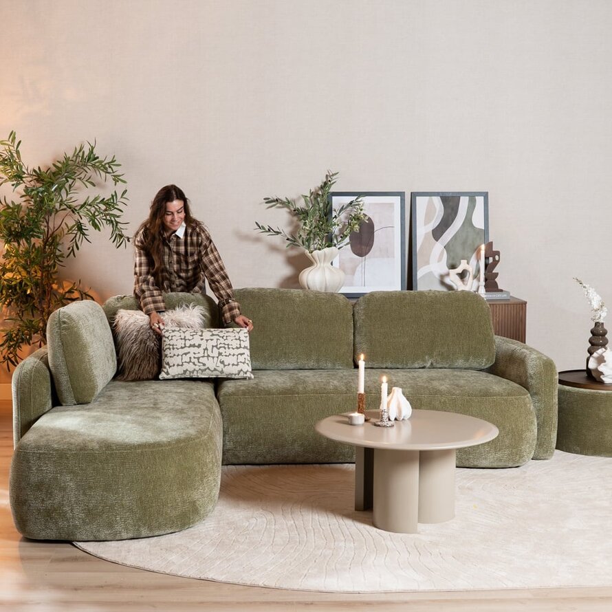 Hoekbank Vienna chenille groen links