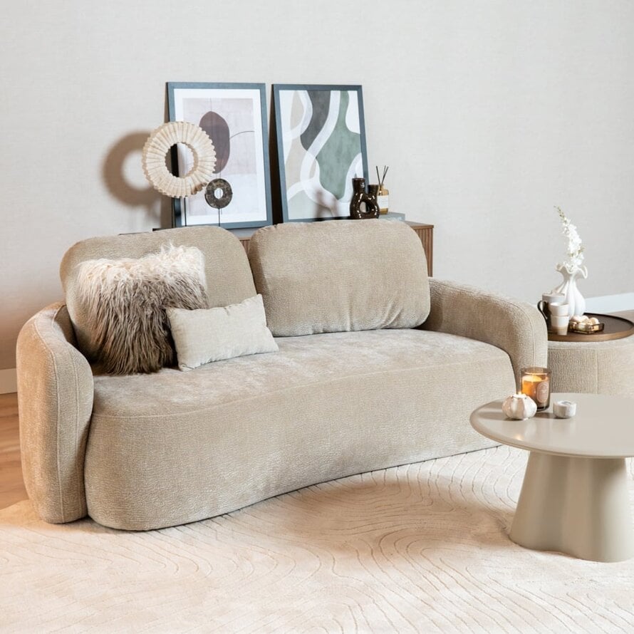 2,5-zitsbank Vienna chenille taupe