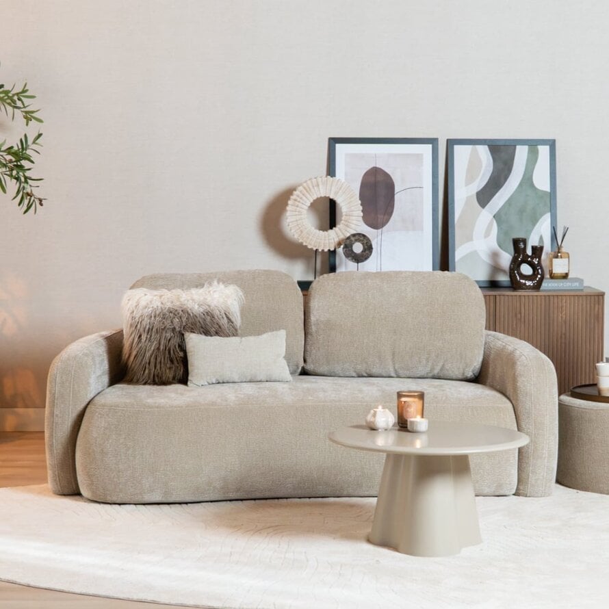 2,5-zitsbank Vienna chenille taupe