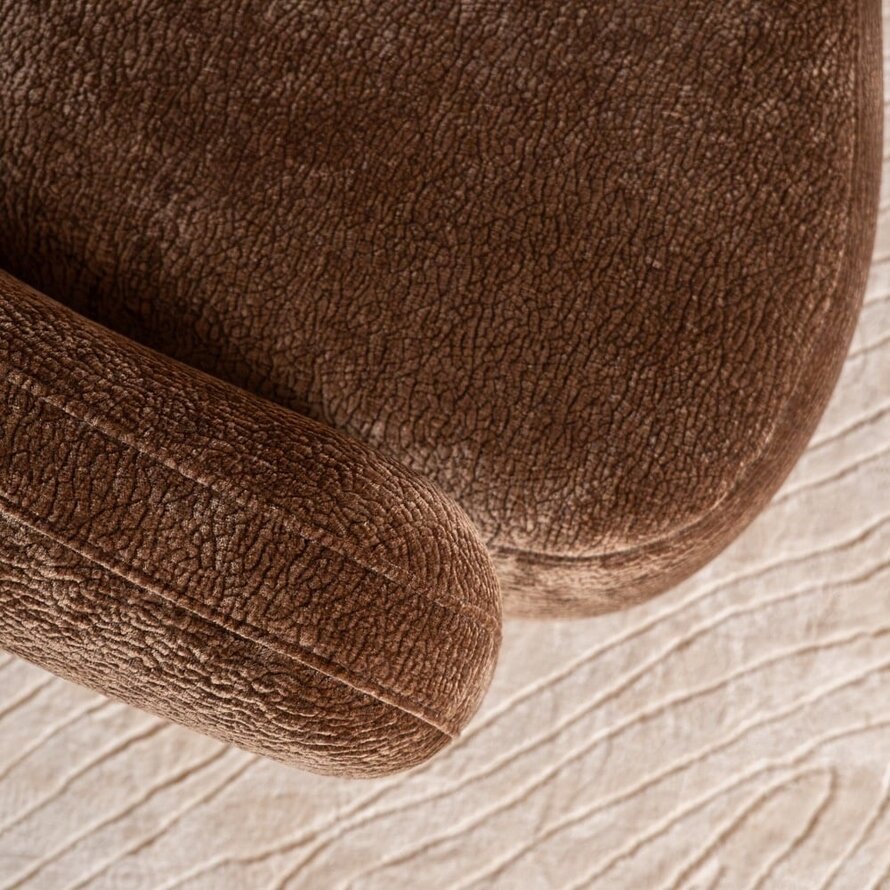 Hoekbank Vienna chenille chocolate brown rechts