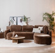 Bronx71 Hoekbank Vienna chenille chocolate brown rechts