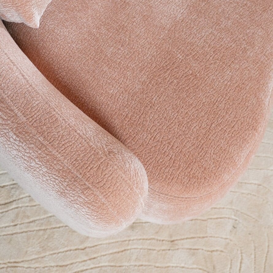 Hoekbank Vienna chenille roze rechts