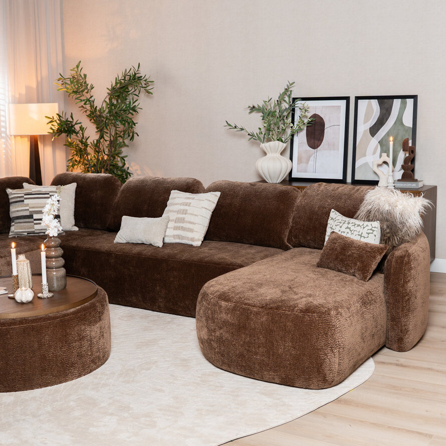 U-bank Vienna 6-zits chenille chocolate brown