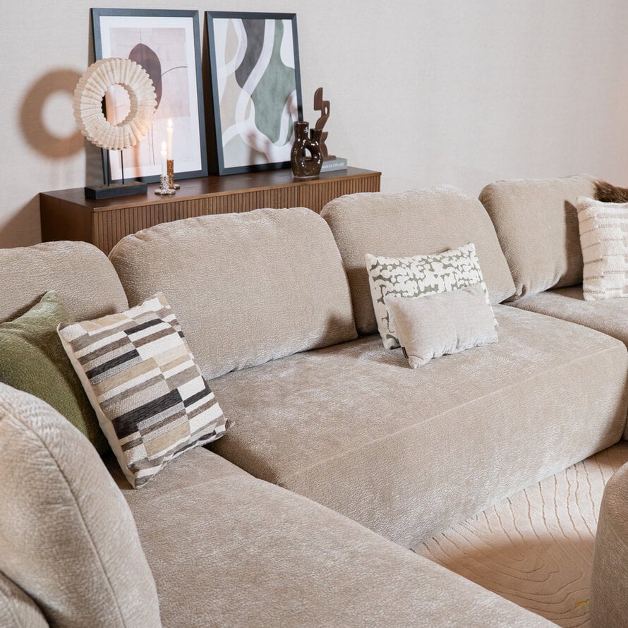 U-bank Vienna 6-zits chenille taupe