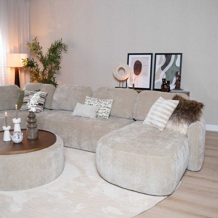 U-bank Vienna 6-zits chenille taupe