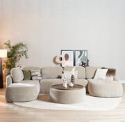 Bronx71 U-bank Vienna 6-zits chenille taupe