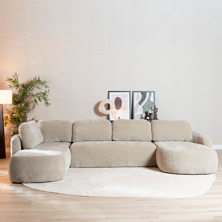 U-bank Vienna 6-zits chenille taupe