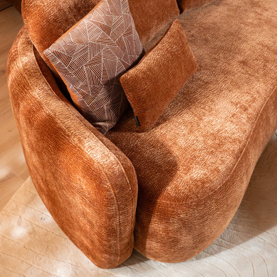 2,5-zitsbank Vienna chenille terracotta