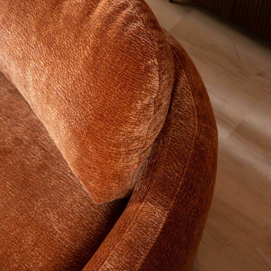 2,5-zitsbank Vienna chenille terracotta