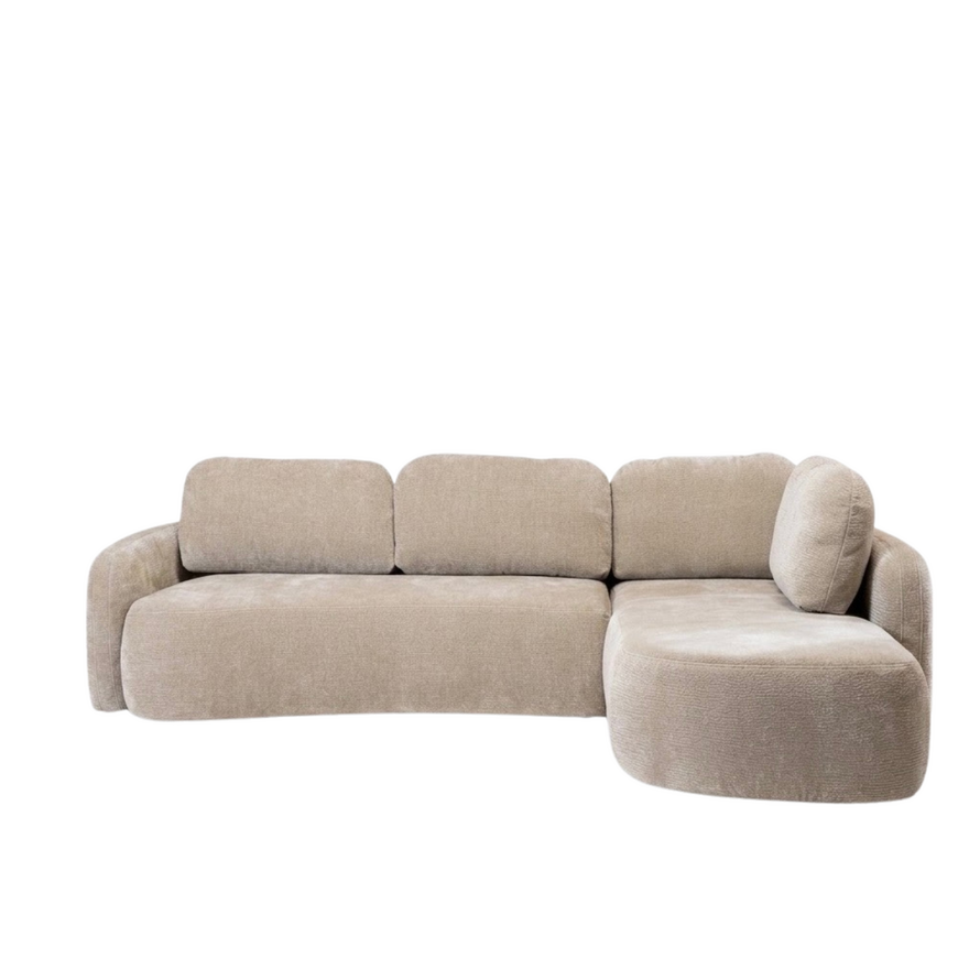 Hoekbank Vienna chenille taupe rechts