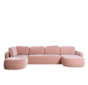 Bronx71 U-bank Vienna 6-zits chenille roze