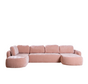 U-bank Vienna 6-zits chenille roze