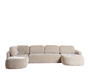 U-bank Vienna 6-zits chenille taupe