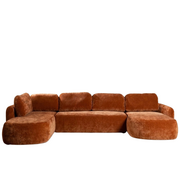 Bronx71 U-bank Vienna 6-zits chenille terracotta