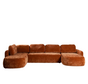 U-bank Vienna 6-zits chenille terracotta