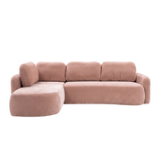 Bronx71 Hoekbank Vienna chenille roze links
